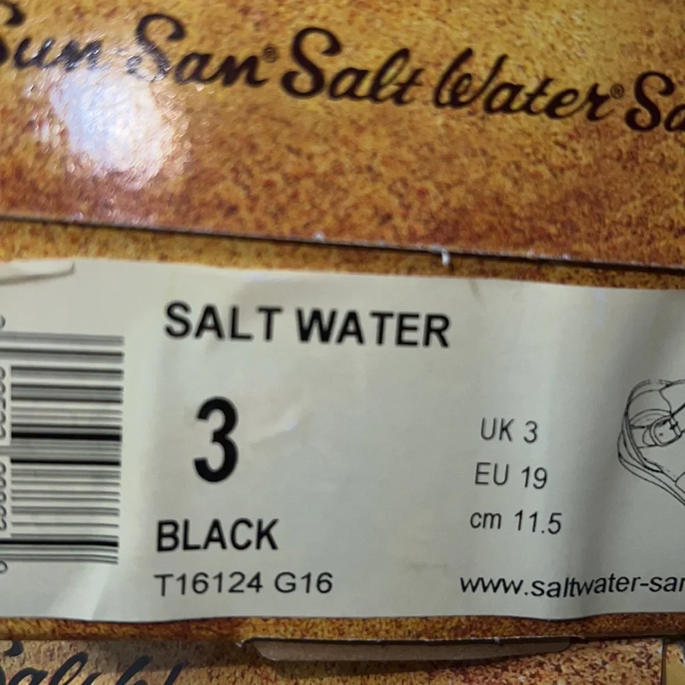 AUTH NIB Salt Water the Original Sandal Toddler Little Kids BLACK